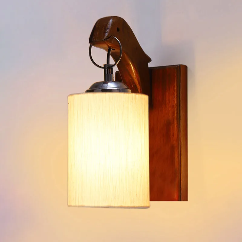 Estrella Wooden Wall Lamp - White media 4