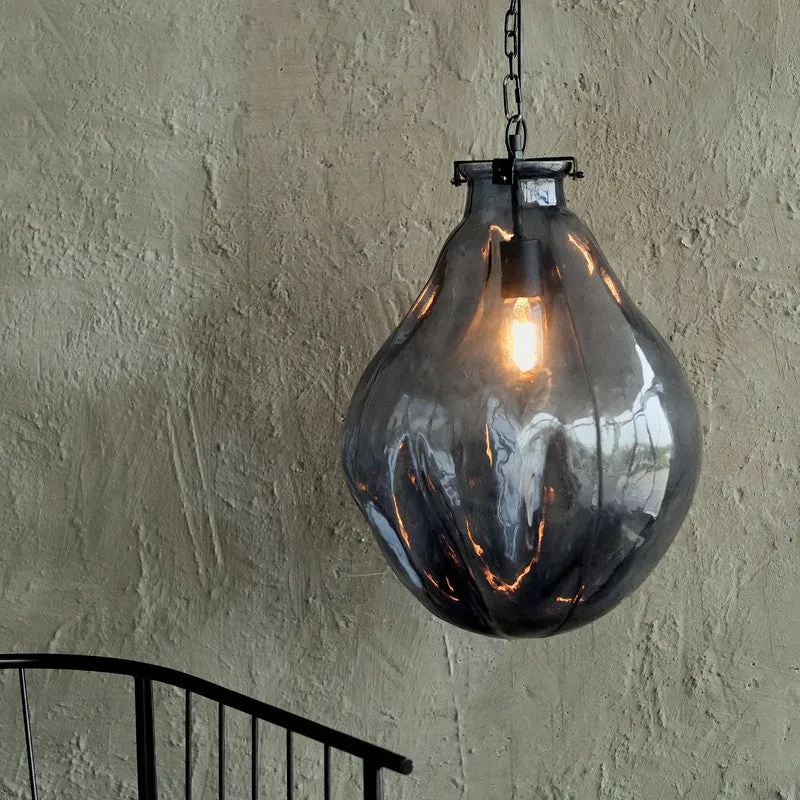 Orange Tree Sogu Black Glass Ceiling Lamp media 1
