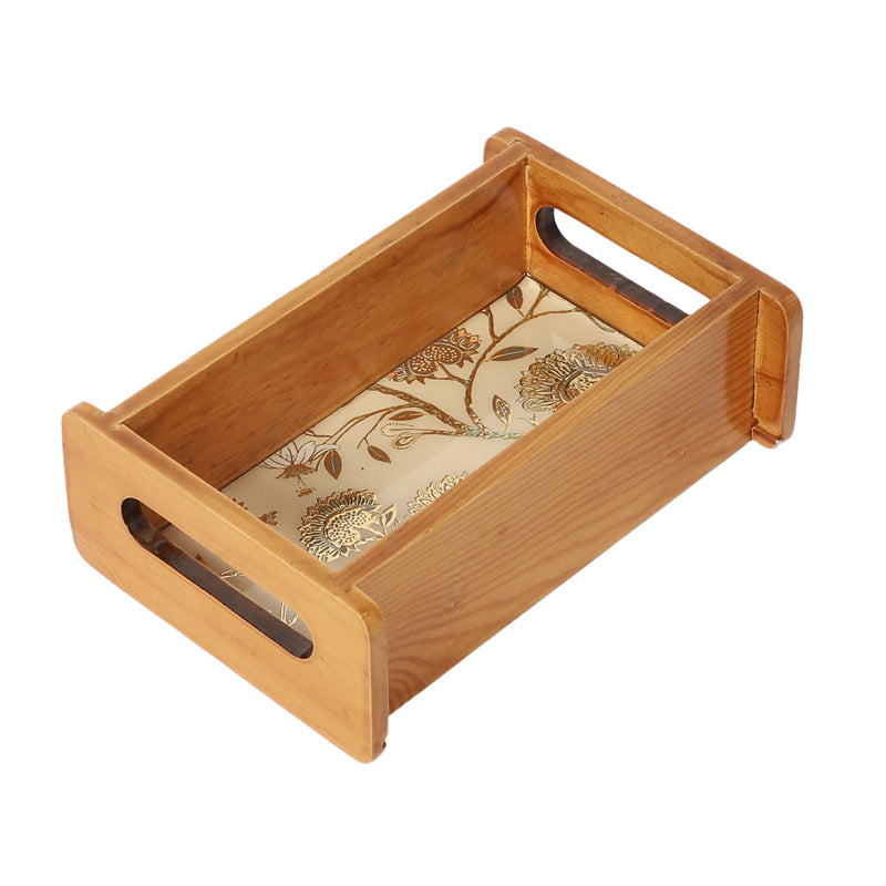 Blossom Glow Wooden Serving Tray media 4