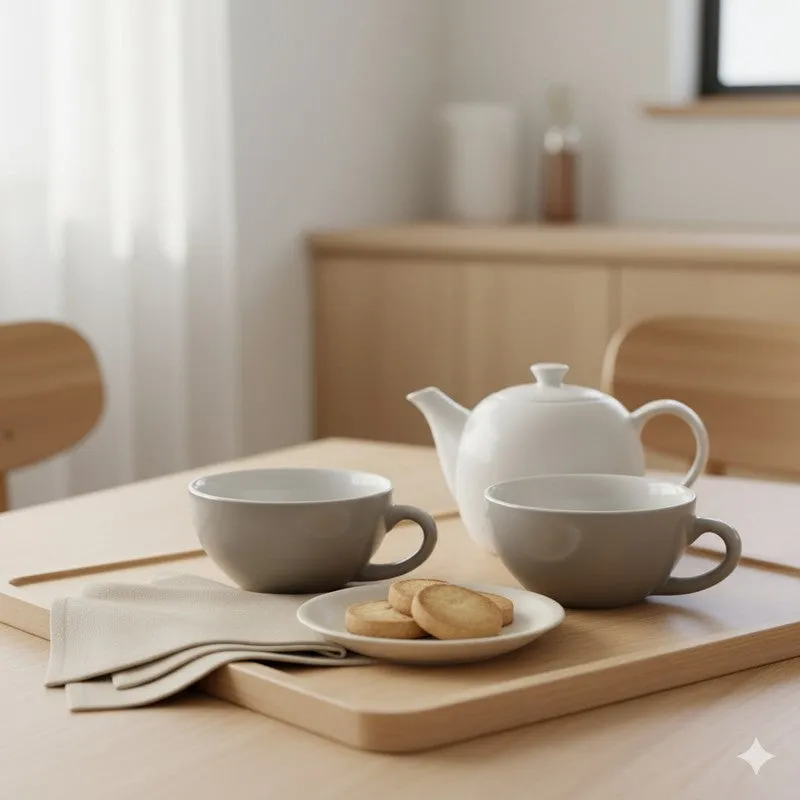 Urban Ceramic Tea Cup (240 mL Each) - Set Of Two media 1