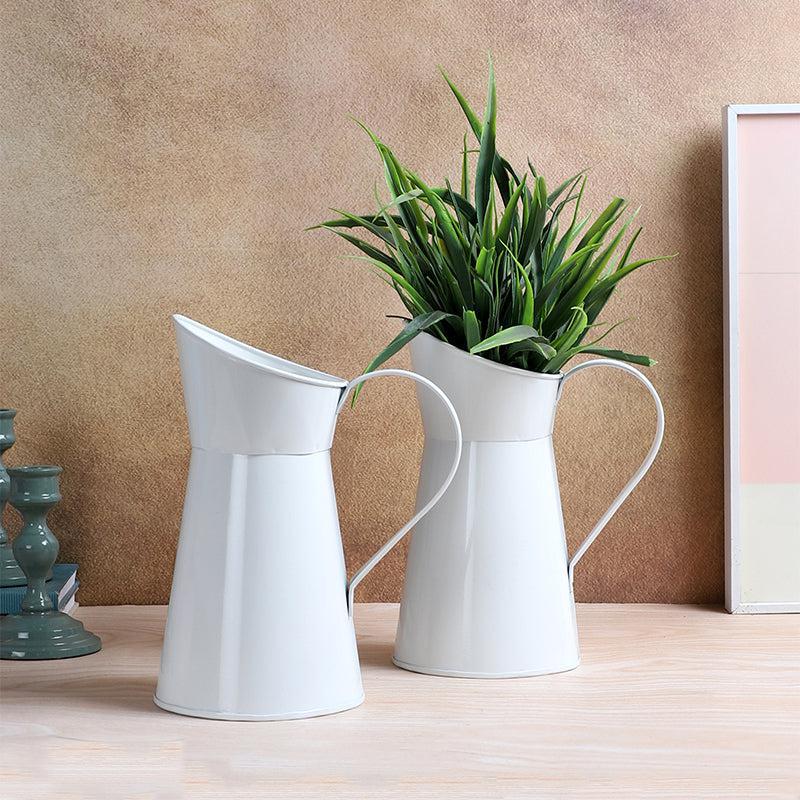 Pitcher Perfect Iron Planter (White) - Set Of Two media 2