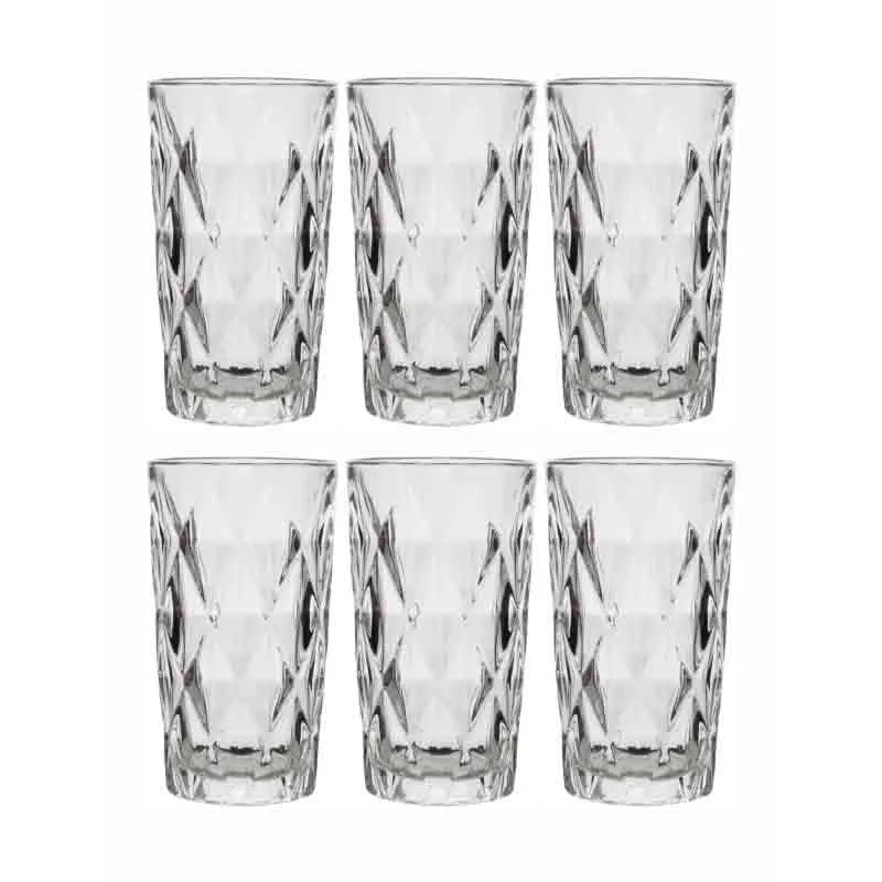 Matio Glass Tumbler (Tall) (260 ml ) - Set of Six media 4