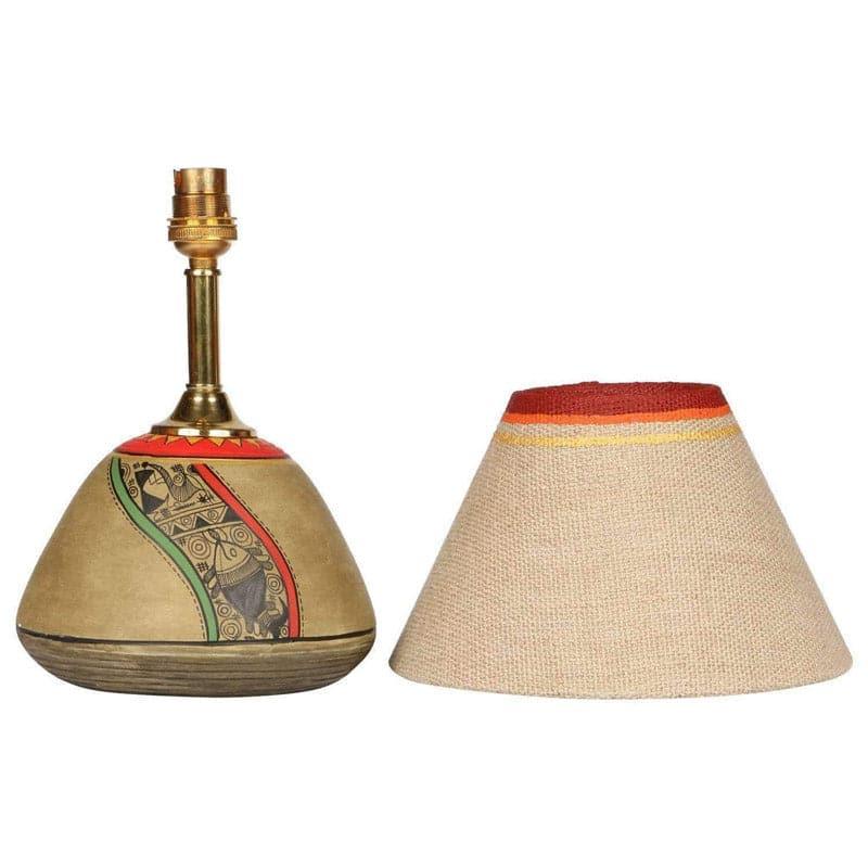 Saafira Terracotta Fabric Table Lamp - Multicolor media 4