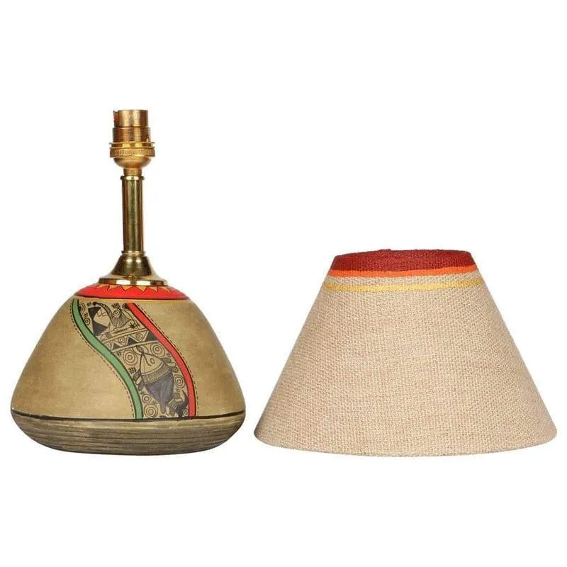 Saafira Terracotta Fabric Table Lamp - Multicolor media 4