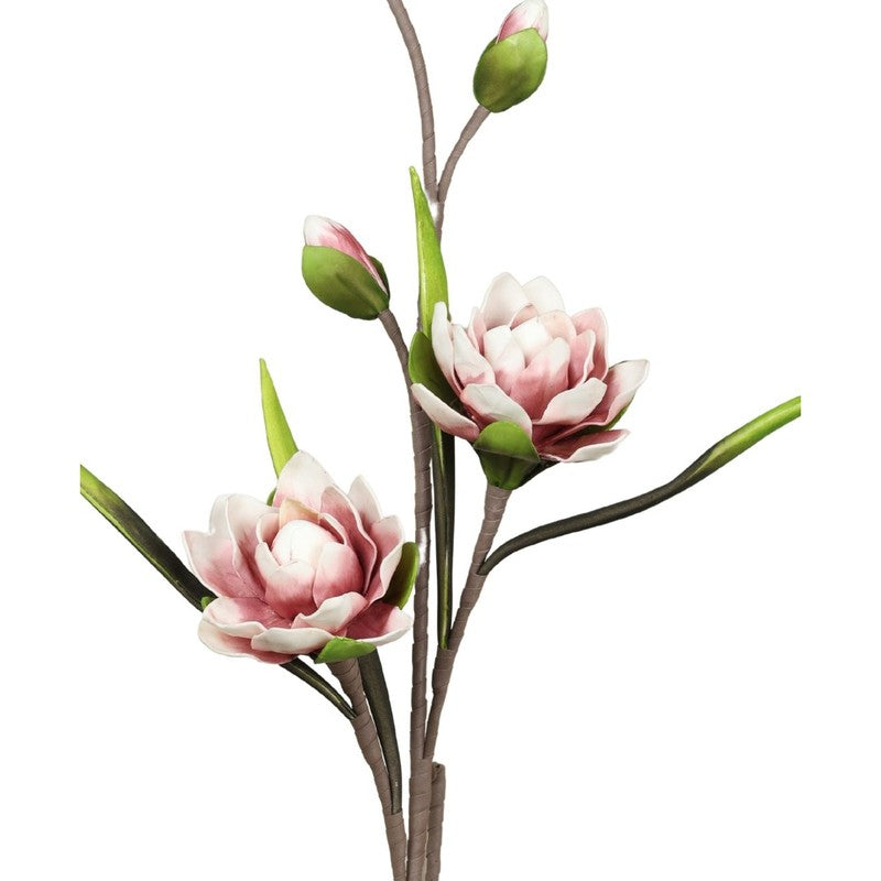 Blossomcharm Artificial Magnolia Foam Flower Stick - Pink media 5