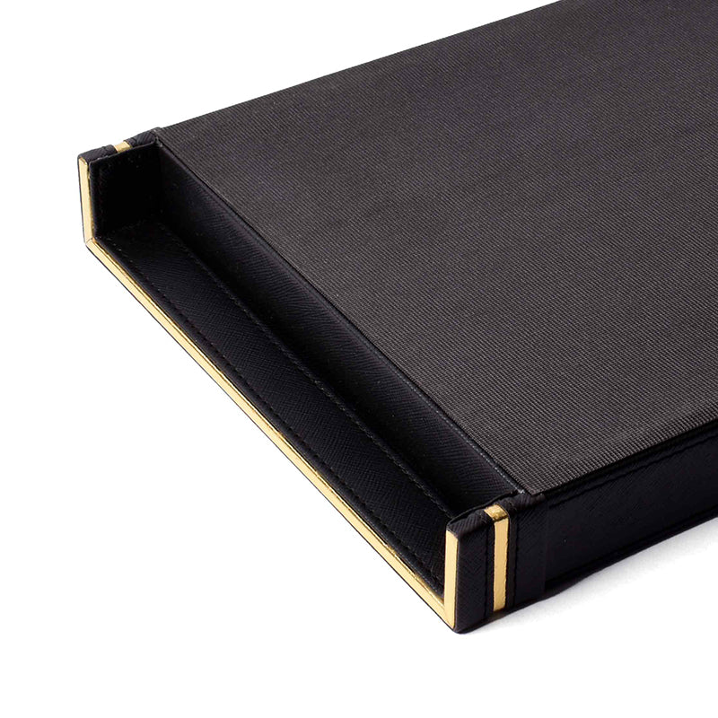 Ceastra Faux Leather Serving Tray - Black media 5