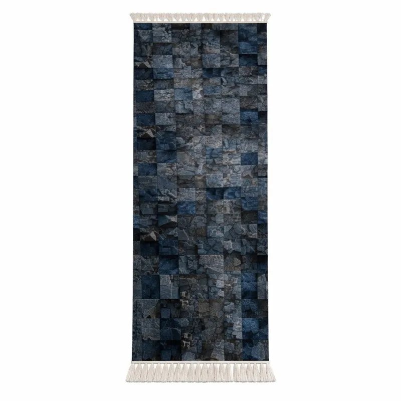 Blue Horizon 3D Plank Runner Rug media 3
