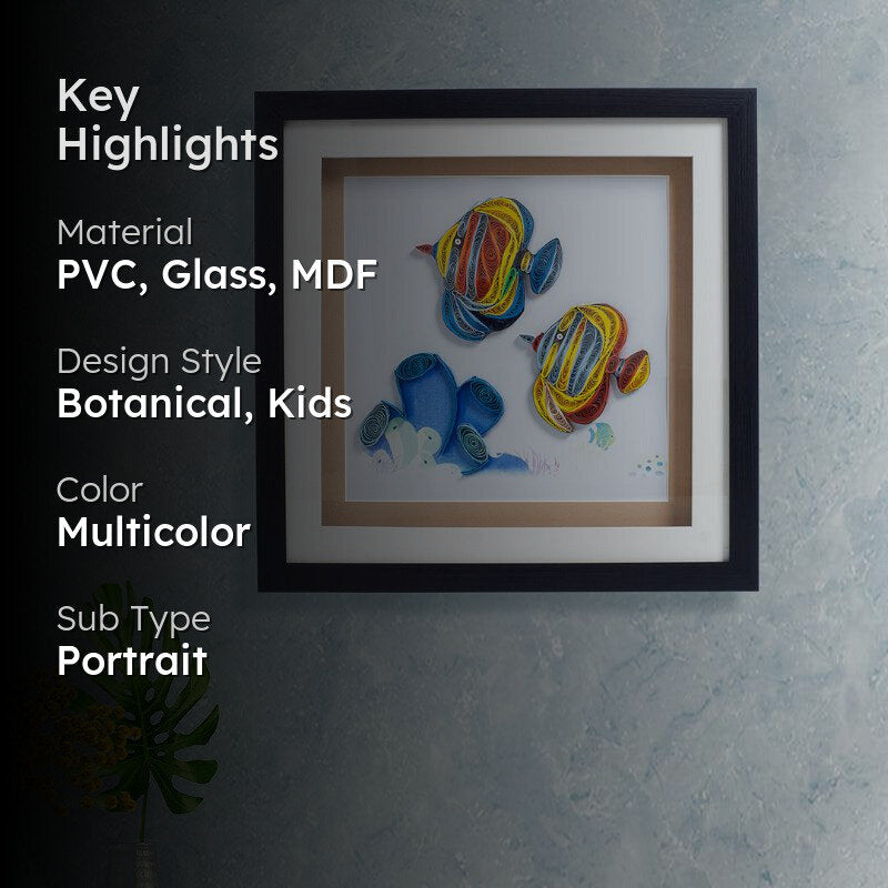Rainbow Fishy Handcrafted Wall Art media 2