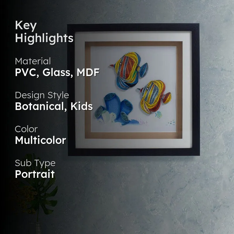 Rainbow Fishy Handcrafted Wall Art media 2