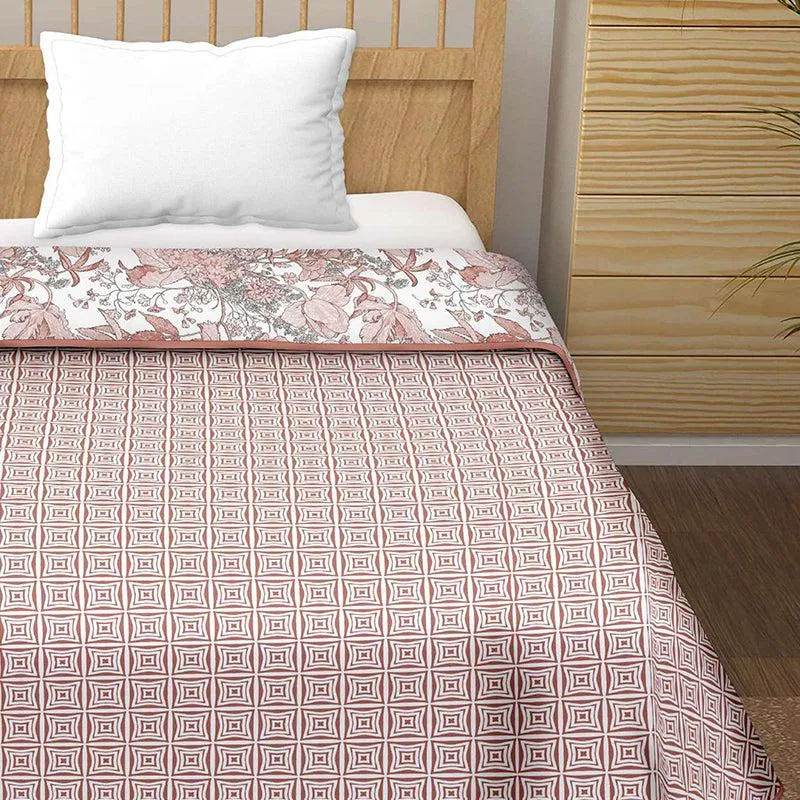 Mohita Reversible Cotton Dohar (Pink) - 180 GSM media 3