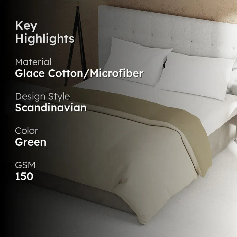 Mortimer Reversible Solid Comforter (Khaki) - 150 GSM media 2
