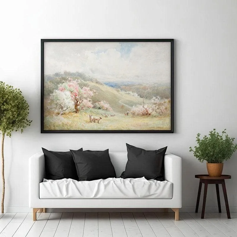 Spring Mist Canvas Wall Painting - Black Frame media 3