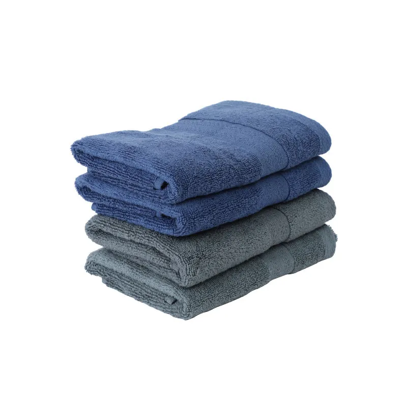 Miorah Hand Towel (Grey & Blue) - Set Of Four media 3