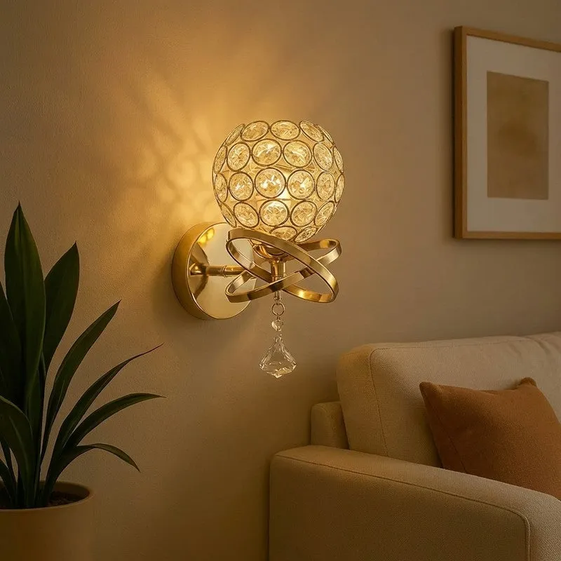 Crystaluxe Aluminium And Glass Wall Lamp media 4