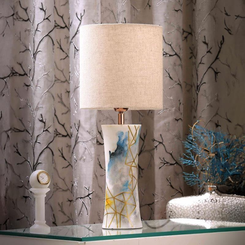 Shine Right Hand Painted Fabric Table Lamp - Multicolor media 3