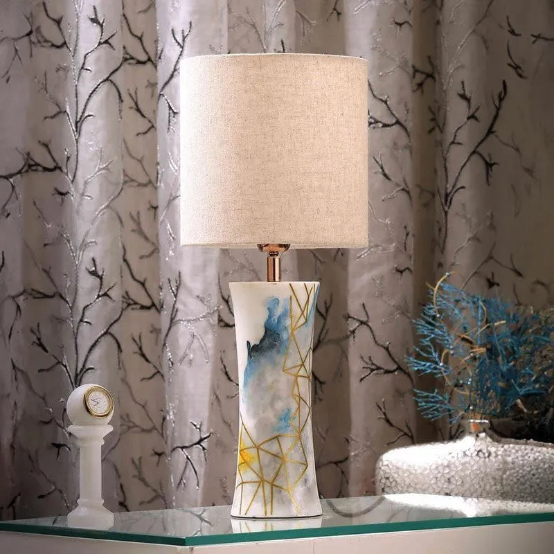 Shine Right Hand Painted Fabric Table Lamp - Multicolor media 3