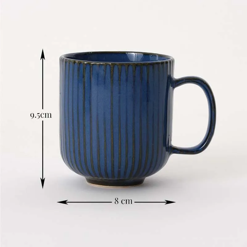 Cristie Ceramic Coffee Mug (320 mL Each/Cobalt) - Set of Two media 5