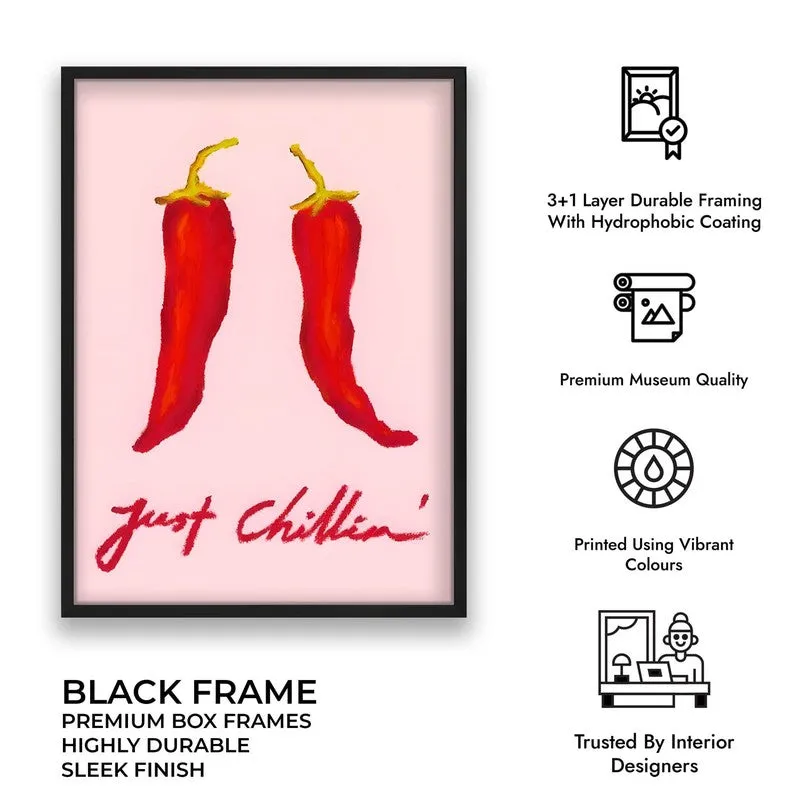 Just Chillin Archival Canvas Wall Art - Black media 9