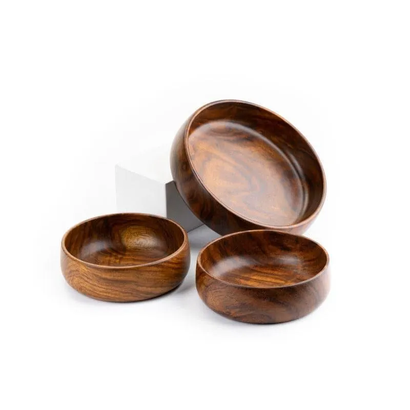 Sadana Wooden Bowl - Set Of Three media 3