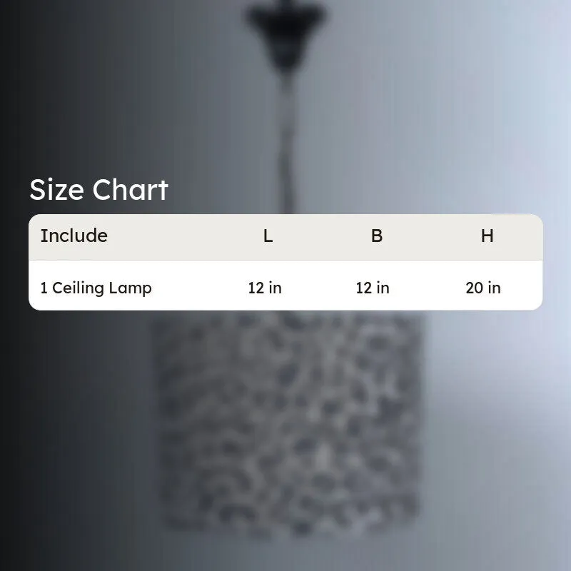 Leopard Hide Printed Iron Ceiling Lamp media 5