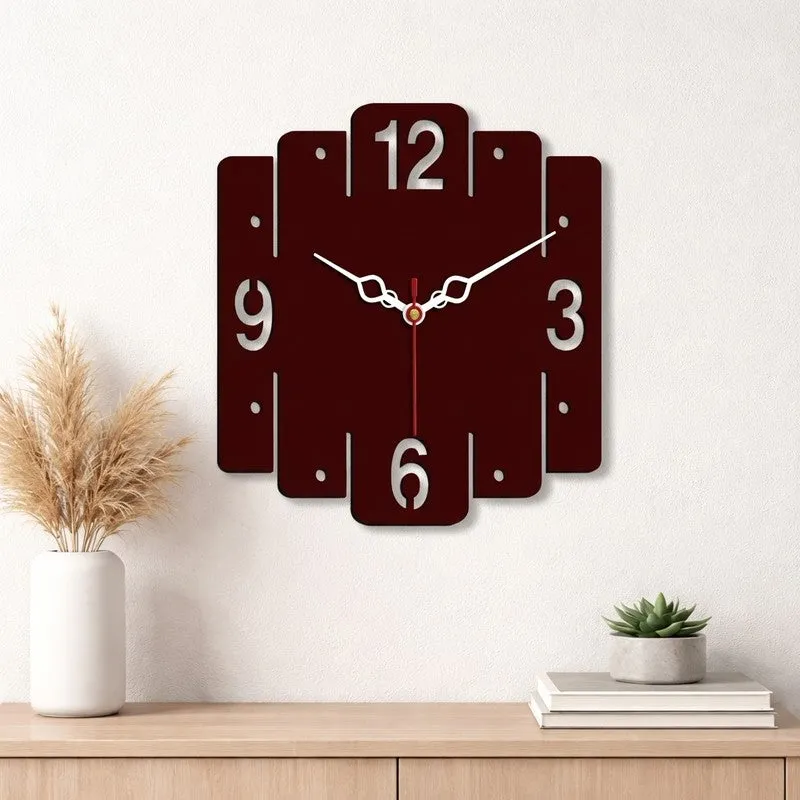 Edge Frame Wooden Wall Clock media 1