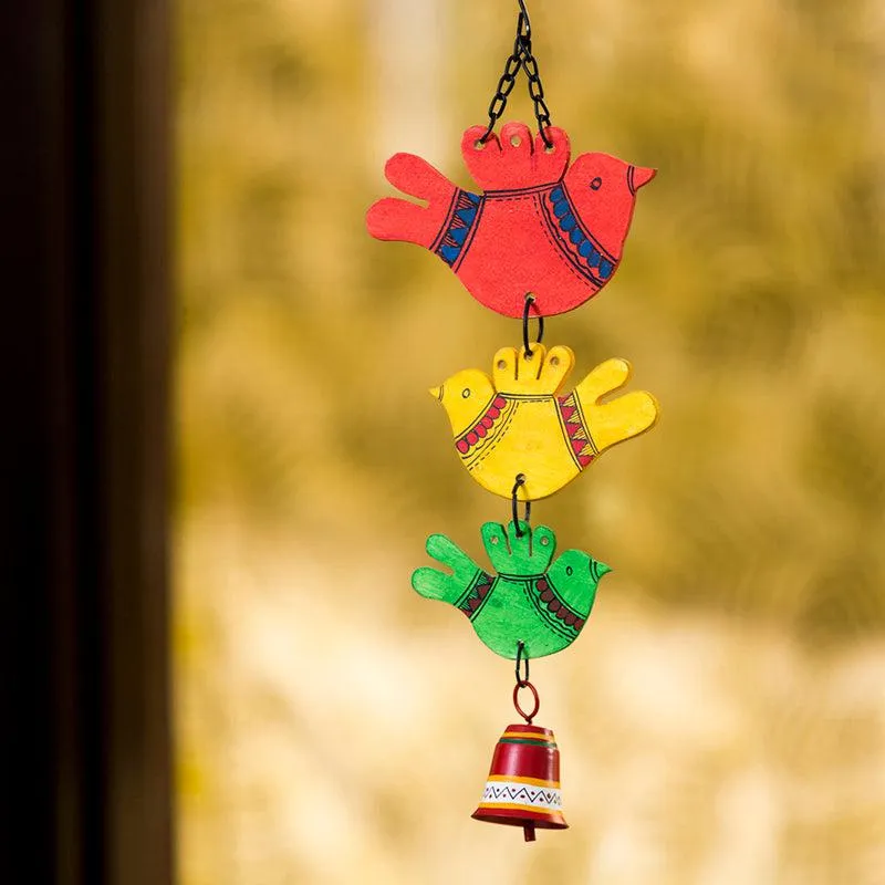 Chidiya Chill Handpainted Wind Chime media 1