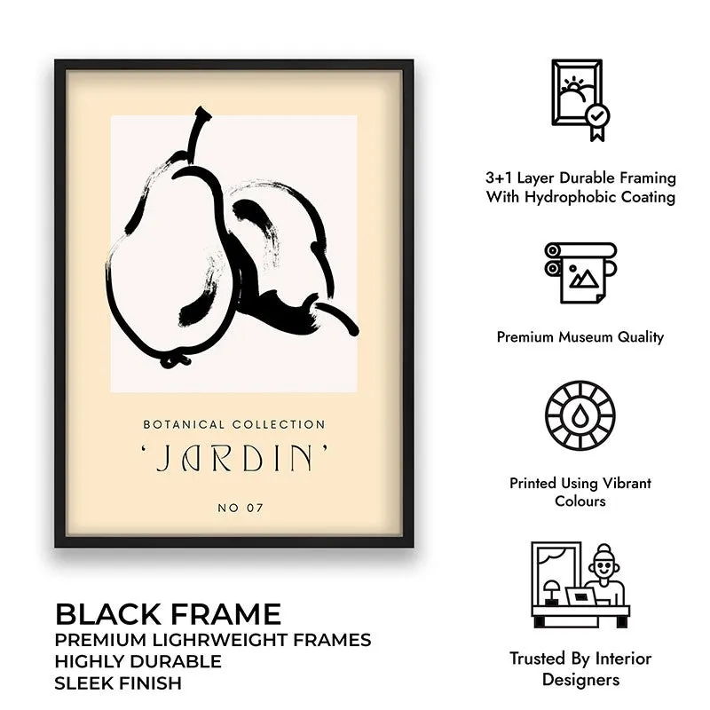 Pear Study Canvas Wall Painting With Black Frame media 9