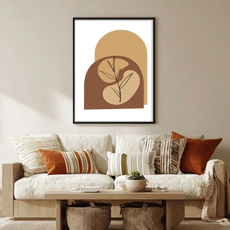 Canyon Leaf Canvas Wall Painting With Black Frame media 5