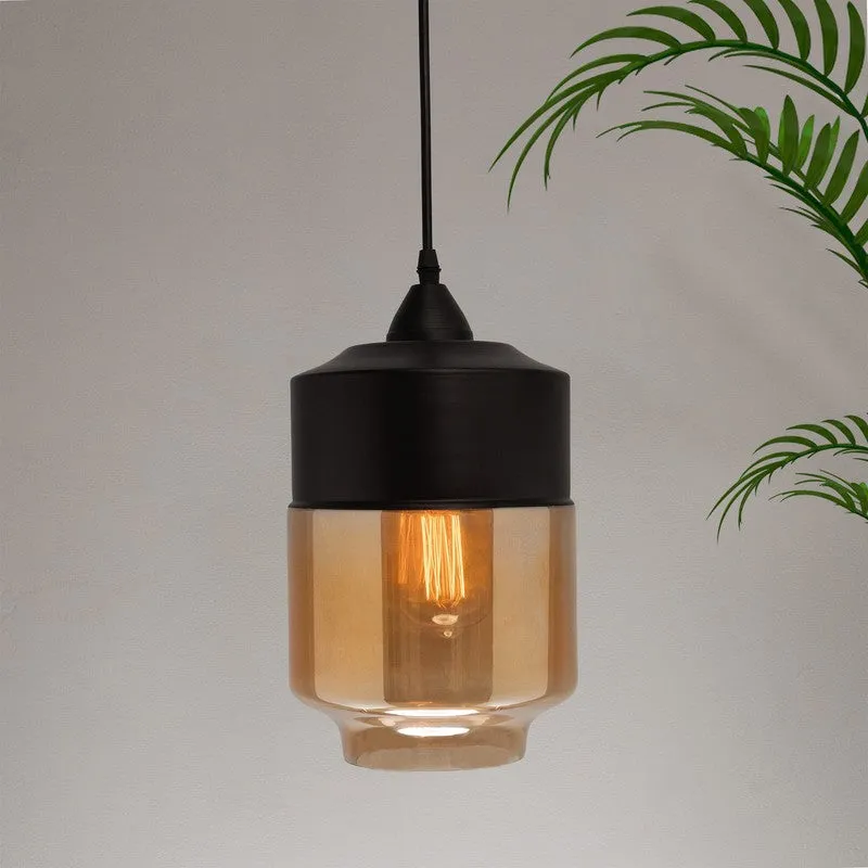 Bullet LED Glass Ceiling Lamp - Black media 1