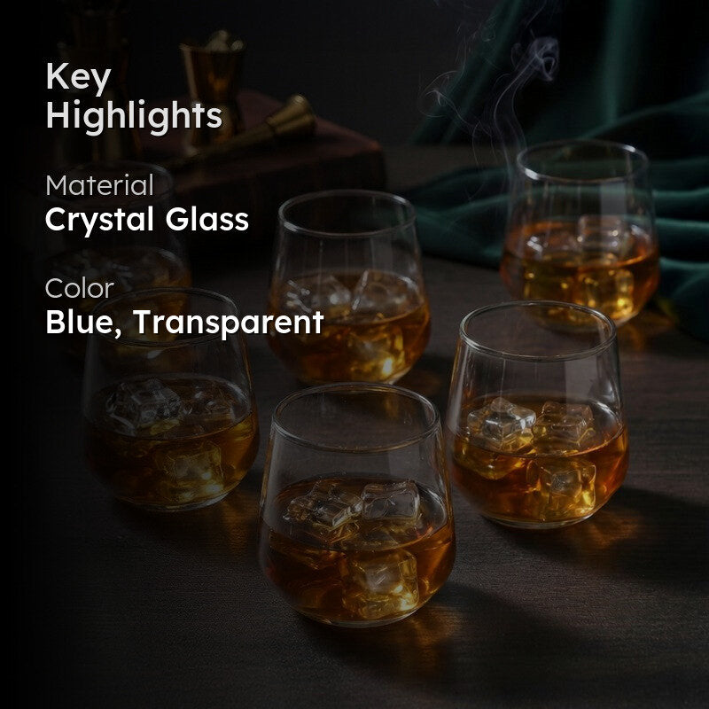 Jasper Transparent Crystal Whiskey Glass (400 mL Each) - Set Of Six media 2