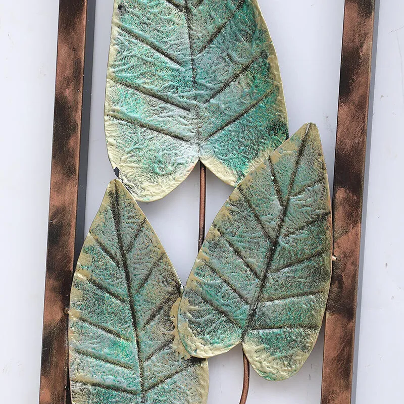 Framed Leaves Iron Wall Accent media 5