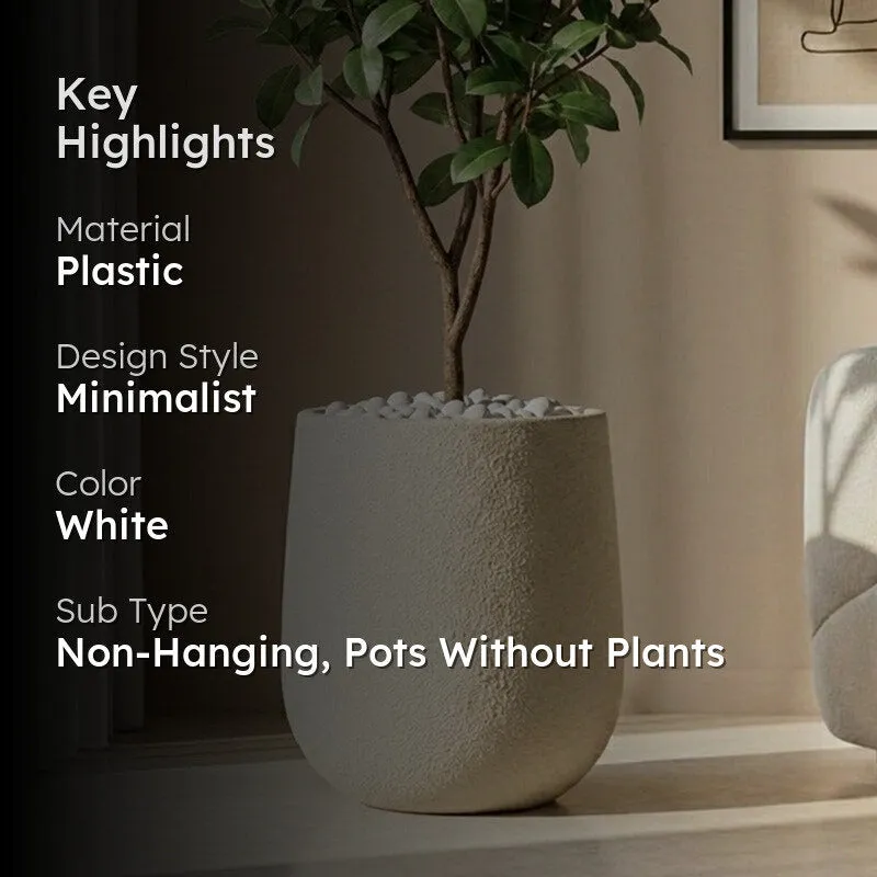 Olivra Floor Planter - White - 2