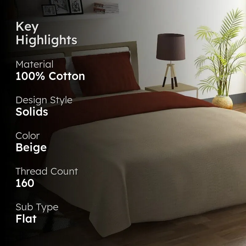 Swayam Dyuti Solid Cotton Bedsheet -160 TC media 2