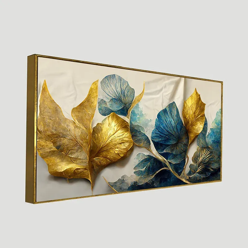 Indigo & Gold Canvas Wall Painting media 5