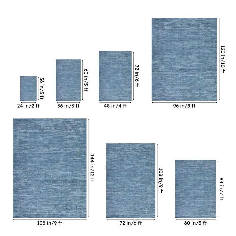 Lasumi Hand Woven Wool Rug - Blue media 13