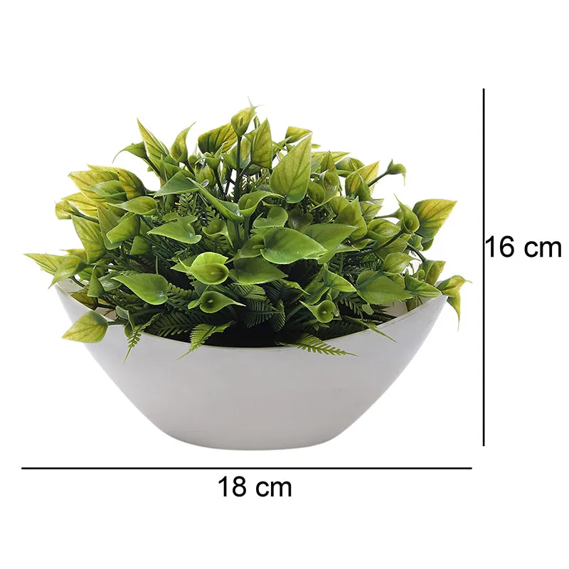 Harina Artificial Plant With Black Plastic Pot - Green media 5