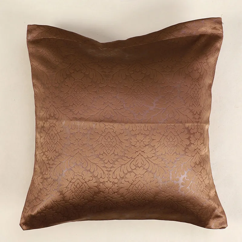 Swayam Basik Printed Polyester Cushion Cover (Brown) - Set of Two media 3