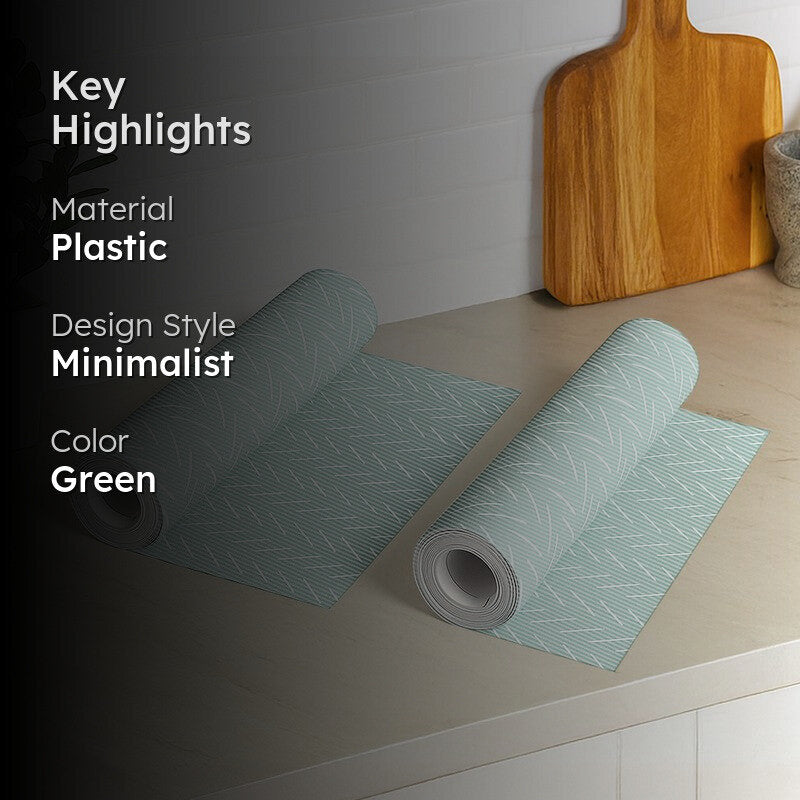 Fanta Kitchen Plastic Shelf Liner Mat (Green) - Set Of Two media 2