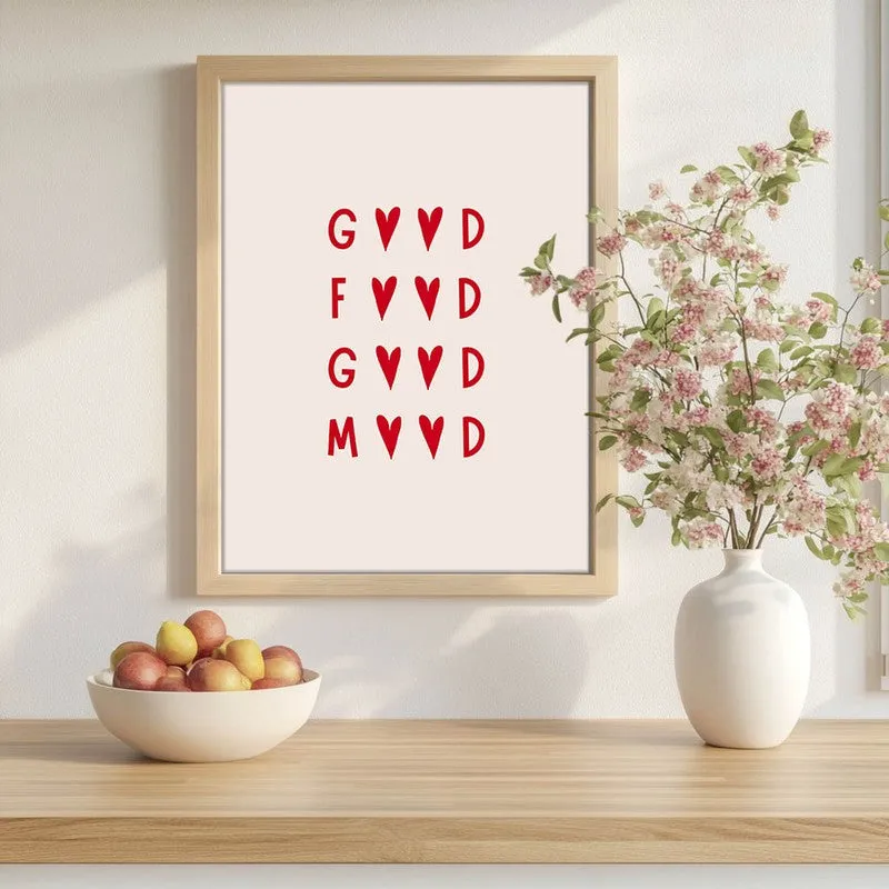 Kitchen Quotes Archival Canvas Wall Art - Brown,Red media 1