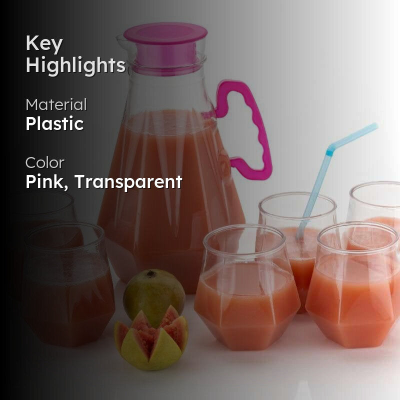 Pink Karuma Jug & Glass Set - Set Of Seven media 2