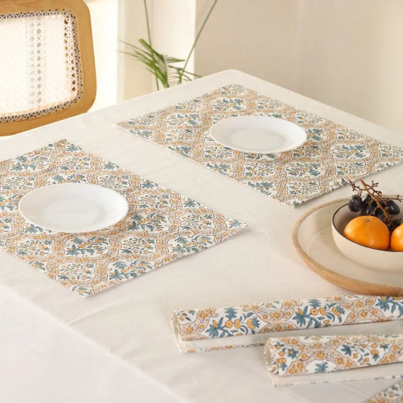 Floral Aura Canvas Table Mats - Set Of Four media 6