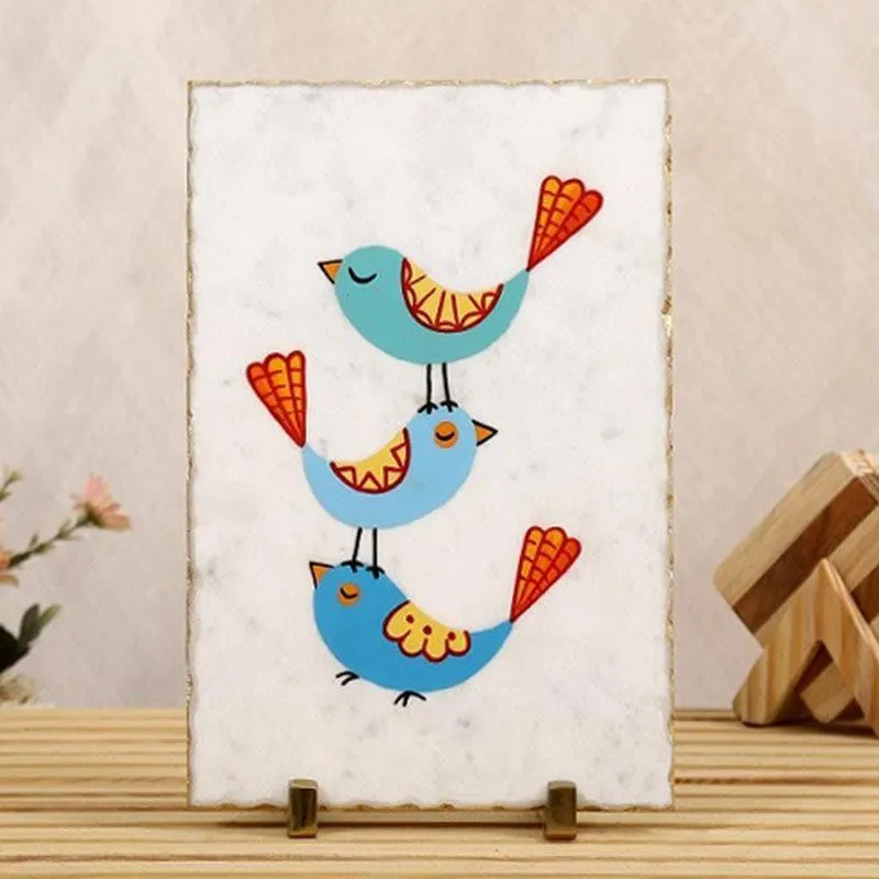 Chirpster Muse Printed Marble Showpiece media 1