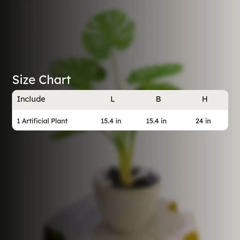 NatureScape Artificial Leaf Plant With Black Fiber Pot - 2 Feet media 8