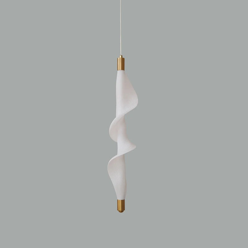Whisper Spiral Metal And Fabric Ceiling Lamp media 3