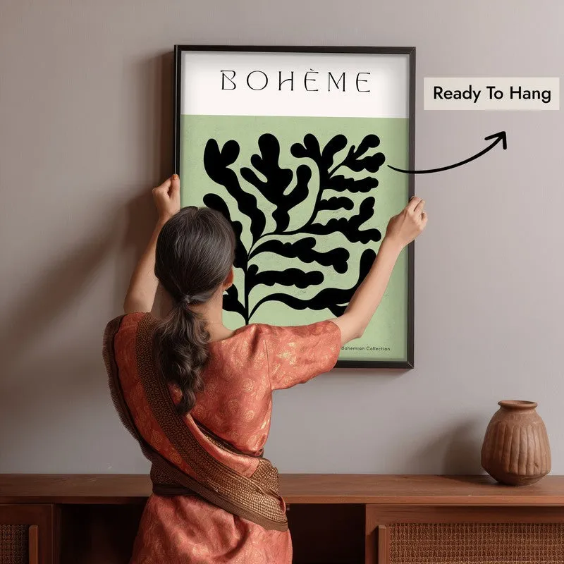 Verdant Muse Canvas Wall Painting With Black Frame media 6