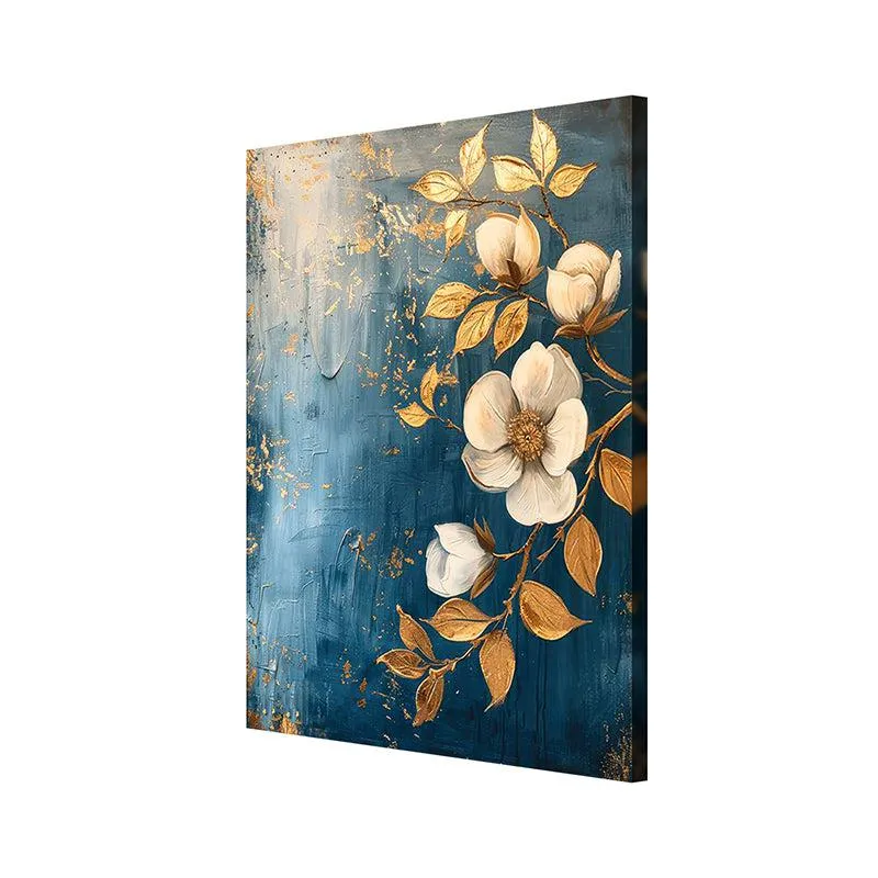 Starlit Petals Poly Canvas Wall Painting media 4