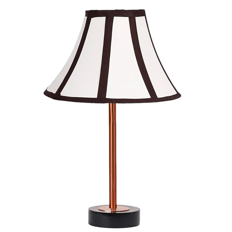 Stripra Rodin Wooden Table Lamp - White,Copper,Black media 4