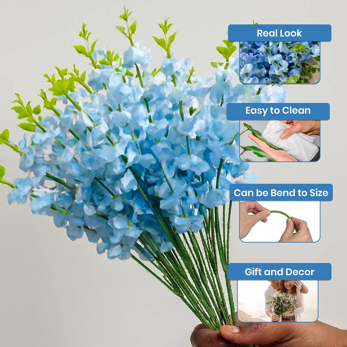 Botanical Cherry Blossom Artificial Flower - Set Of Two media 5