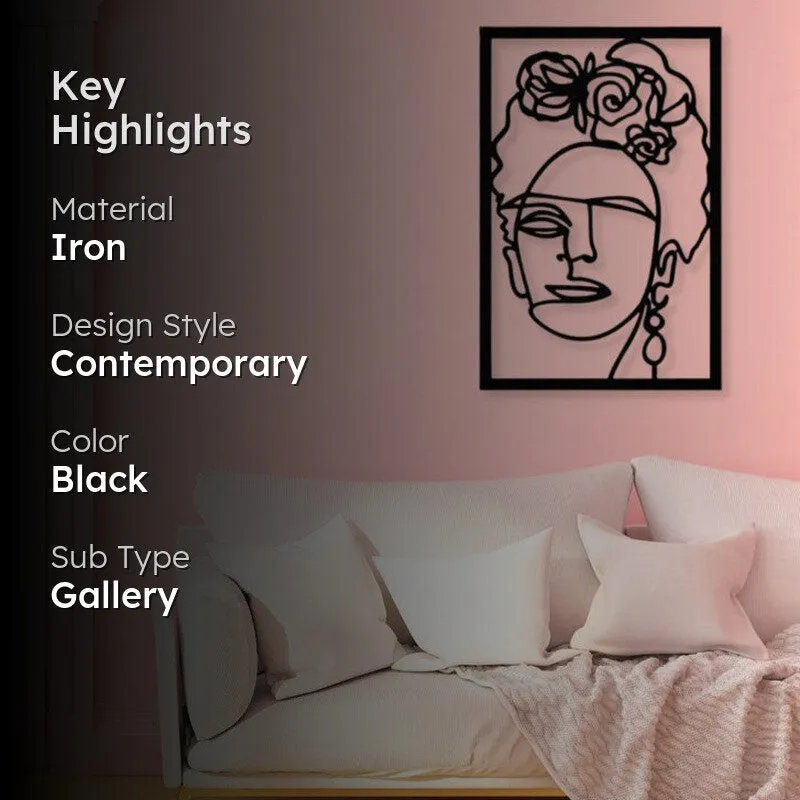 Frida Kahlo Abstract Black Iron Wall Accent media 2