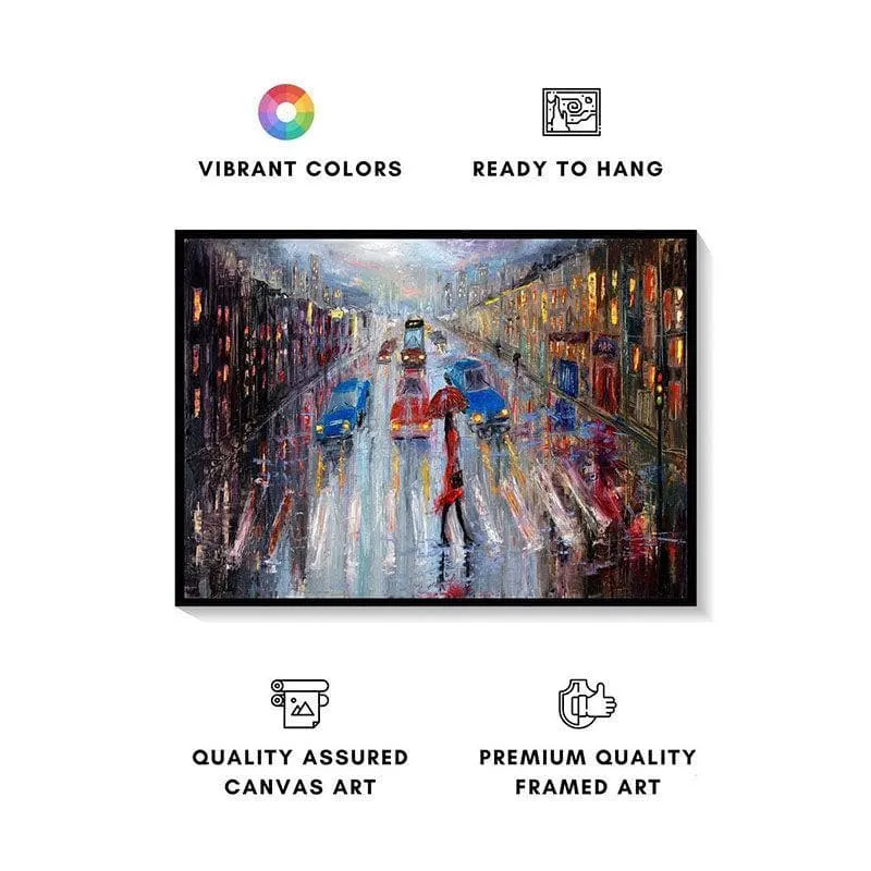 Crossing The Street Canvas Wall Painting By Boyan Dimitrov - Black Frame media 4